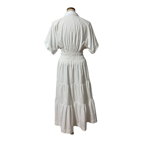 Anthropologie The Somerset Maxi Dress Shirt Dress Edition White Sz S - Picture 9 of 14